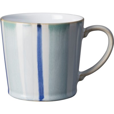 Blue Stripe Painted Large Mug