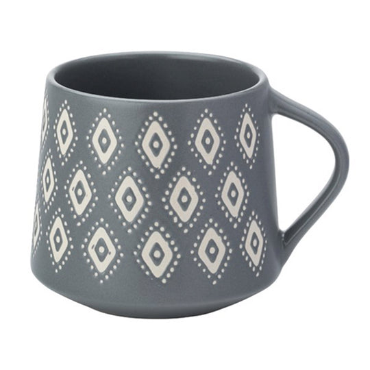The English Tableware Company Artisan Matt Grey Aztec Mug