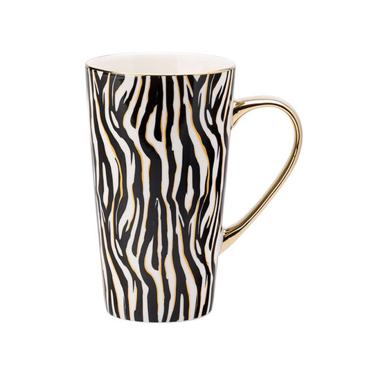 The English Tableware Company Looking Wild Zebra Latte Mug