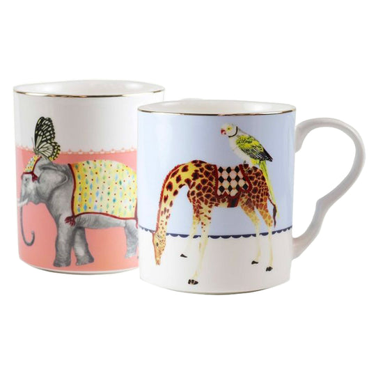 Yvonne Ellen Elephant & Giraffe Mugs